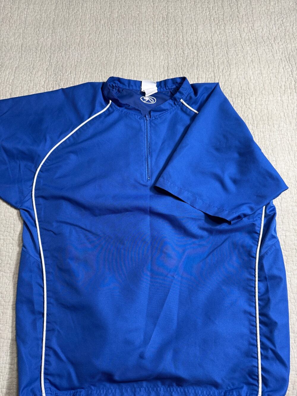 Vintage 80s 90s Rawlings royal blue men's size large polyester pullover Baseball